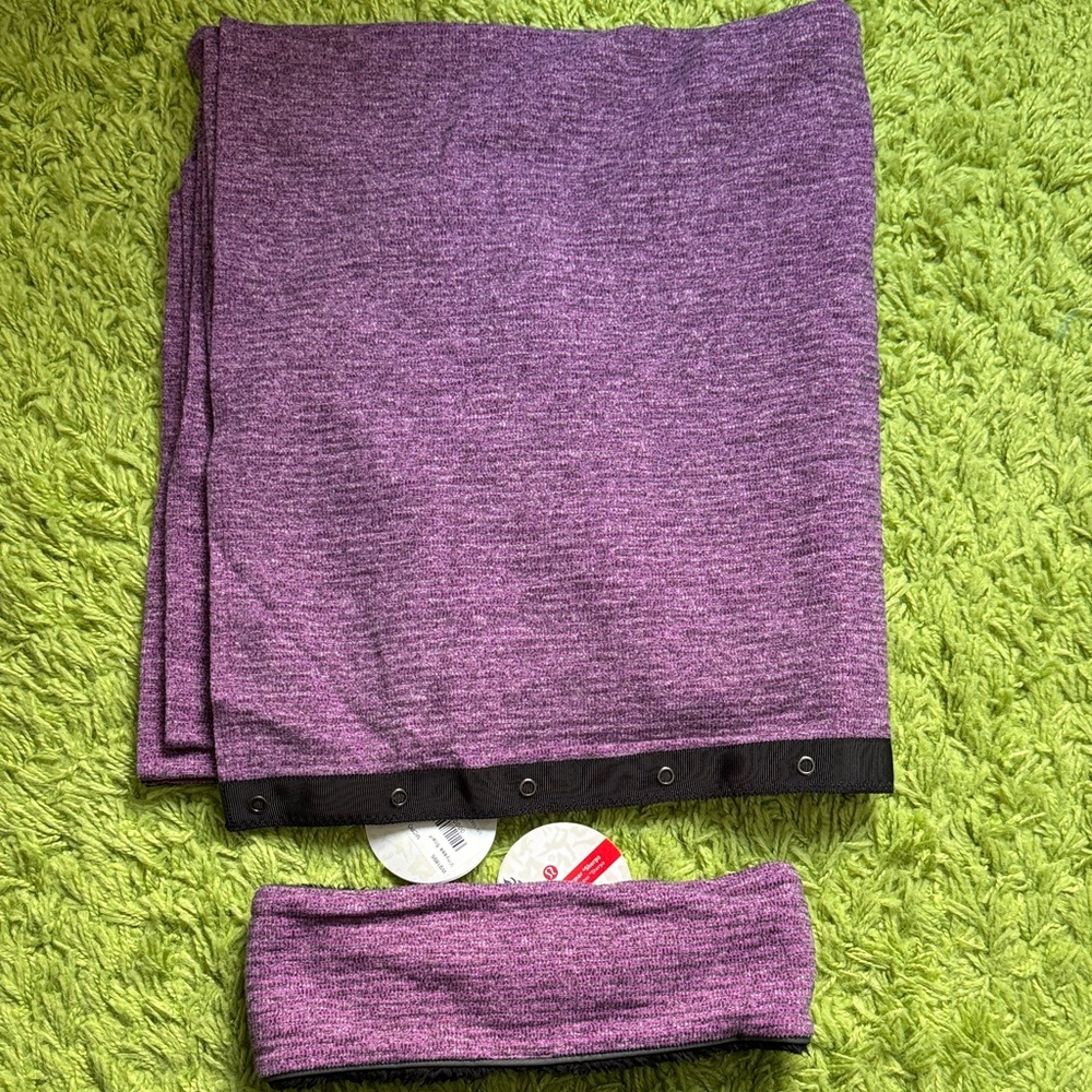 Lululemon Vinyasa Scarf and Sherpa Headband Set purple BNWT